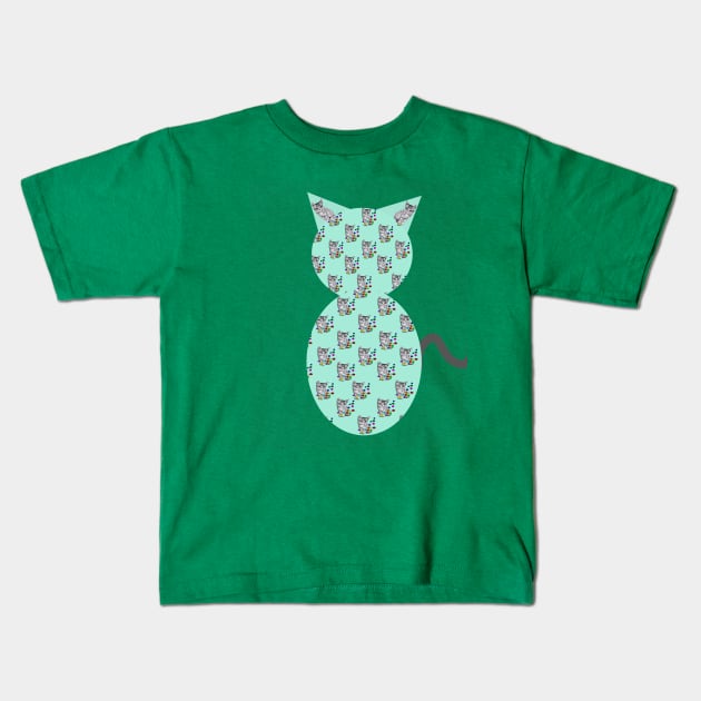 Little Kittens in Big Cat ! Kids T-Shirt by Blissful Drizzle